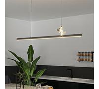 Pendant Lights , Long LED Chandelier Modern Home Decor LED Suspension Lighting Fixtures 3000-6500K Hanging Lamp Iron LED Pendant Light Luminaire Apply To High Ceiling Living Room Bedroom Restaurant (G