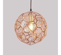 Pendant Lights Modern Diamond Creative Hanging Ceiling Light Round Ball Stainless Steel Suspension Lamps E27 Socket Fitting for Living Room Bed Room D25/30/40Cm,den,Diameter 25Cm