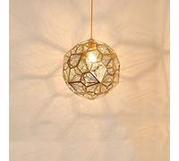 Pendant Lights Modern Diamond Creative Hanging Ceiling Light Round Ball Stainless Steel Suspension Lamps E27 Socket Fitting for Living Room Bed Room D25/30/40Cm,den,Diameter 25Cm