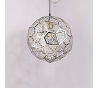 Pendant Lights Modern Diamond Creative Hanging Ceiling Light Round Ball Stainless Steel Suspension Lamps E27 Socket Fitting for Living Room Bed Room D25/30/40Cm,den,Diameter 25Cm