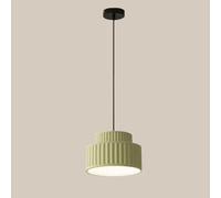 Pendant Lights Modern Fluted Resin Adjustable E27 Hanging Ceiling Fixture Minimalist Kitchen Island Chandelier For Dining Room Bedroom Living Room Entryway Green