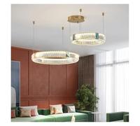 Pendant Lights, Modern Lustre Crystal Led Chandelier Lighting Living Dining Room Decor Dimmable Pendant Lamp Bedroom Led Hanging Light Luminaire(3 ring-60 80 100cm) (2 rings40 60cm)