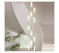 Pendant Lights, Modern Staircase Led Pendant Lights Living Home Decor Room Chandelier Lighting Duplex Villa Lamparas Loft Hanging Lamp Luminaria(Long-12lightsD)