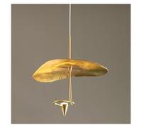 Pendant Lights, Nordic Copper Lotus Pendant Light Modern Staircase Chandelier for Living Room Air Loft Floor Hanging Lamp Lustre Fixture(1 Light Copper)