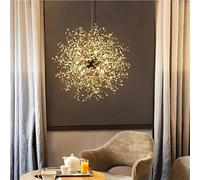 Pendant Lights, Nordic Modern LED Chandelier Colorful Pearl Dandelion Restaurant Cafe Clothing Studio Industrial Decorative Pendant Lights(White Body Dia60cm,Warm White)