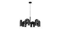 Pendant Lights, Nordic Modern Minimalist U-Shaped Iron Chandeliers Sample Room Bedroom Restaurant Art Pendant Lamp LED Designer Lighting Decor(Warm,12 Lights-Black)