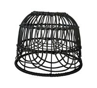 Pendant Lights Shade Rattan Lamp Cover Vintage Chandelier Home Bedroom Living Room Dining Room Lampshade Pendant Light Decor Lampshade Accessories(Black)