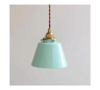 Pendant Lights, Simple Modern - Pendant Lamp E27 Loft Decor Japanese Style Brass Ceramics Hanging Light Dining Room Home Lighting Bedroom Bedside Antique Droplight Luminaire (Color : Pink)(Green)