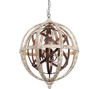 Pendant Lights, Spherical Chandelier Crystal Double Layer Retro Industrial Metal Pendant 5-Lights Lantern Ceiling Lamps Compatible with Dining Room Home Decor Led Chandelier Lights(55 * 70cm)