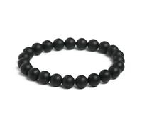 pendant Natural Stone Black Dull Polish Matte Onyx Agates Smooth Round Beads Bracelet 6-14mm Making DIY Jewelry Jewellery-Making (Size : 14mm)