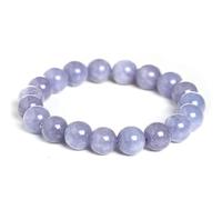 pendant Natural Stone Purple Immitation Aquamarine Chalcedony Beads Bracelet DIY Beads for Jewelry Making Jewellery-Making (Size : 12mm)