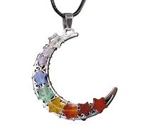 Pendant Necklace, For Wife, Mom, Girlfriend, Daughter, Friend 1PCS Seven Crystal Stone Crystal Necklace Original Stone Pendant Heart (A, One Size)