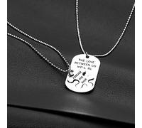 Pendant Necklace, For Wife, Mom, Girlfriend, Daughter, Friend The Necklace Us Between Love Gift Splice Steel Stainless Lovers Birthday Necklaces Pendants Elephant (One Size)