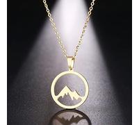 Pendant Necklace For Women Man Mountain Hill Gold Color Pendant Necklace Engagement Jewelry Jewelry party gifts