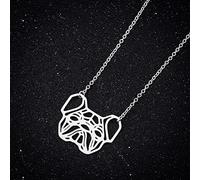 pendant necklace French Bulldog Pendants Necklace Geometric Origami Dog Unique Necklaces For Women Animal Jewelry