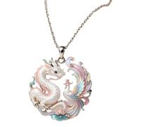 Pendant Necklace Myth-Inspired Creature Jewelry with Glossy Sculpted Charm, Clavicle Chain Styling for Daily Wear and Parties Fantasy Pendant Jewelry Creature Chain Charm Necklace Decorative Accessory