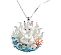 Pendant Necklace Myth-Inspired Creature Jewelry with Glossy Sculpted Charm, Clavicle Chain Styling for Daily Wear and Parties Fantasy Pendant Jewelry Creature Chain Charm Necklace Decorative Accessory
