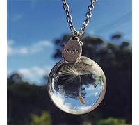 pendant necklace Real Dandelion Seeds Wishing Bottle Beauty Handmade Lucky Flower Glass Necklaces & Pendants For Women Female Jewelry Decoration Jewelry