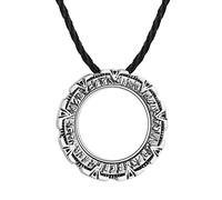 pendant necklace Round Circle Metal Stargate Pendant Necklace For Men Punk Jewelry Geometric Amulet Necklaces jewelry party favors