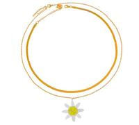 Pendant Necklace S925 Silver Needle Sunflower Light Temperament Advanced Design Necklace Earrings Set