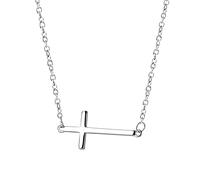 Pendant Necklace Women'S Gift For Lovers & Friends Silver Crossing Pendant Necklace Crossings For Women Geometric Women's Chains (One Size)