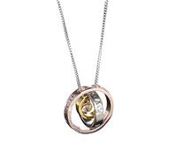 Pendant Necklace Women'S Gift For Lovers & Friends Three ring Collarbone Chain Necklace Day Fashion Mom Mother's Gift Necklaces Pendants Chain Long (as show, One Size)