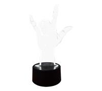 Pendant Necklaces 3d Glow Sign Language I You Remote Control Glow Color Body Change Lamp Usb Battery Powered Decorative Gift (Black, A)