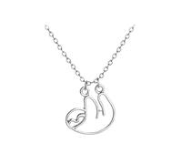 Pendant Necklaces For Women Girls Lady Valentine'S Day Sloth Jewelry Gifts Sterling Silver Sloth Necklace Jewelry For Women Men Girls Boys Rose Dainty Necklace (One Size)