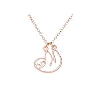 Pendant Necklaces For Women Girls Lady Valentine'S Day Sloth Jewelry Gifts Sterling Silver Sloth Necklace Jewelry For Women Men Girls Boys Rose Dainty Necklace (Rose Gold, One Size)
