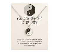 Pendant Necklaces For Women Girls Lady Valentine'S Day Yin Bagua Necklace Alloy Drop Oil Clavicle Chain Card Necklace Pendant Jewelry Ladies Men Taoist Culture Friendship Chain (One Size)