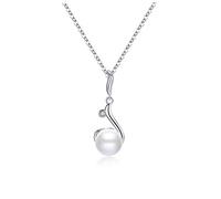 Pendant Necklaces Sterling Silver Freshwater Cultured Pearl Women's Temperament Necklace White Ideal for Girls Women