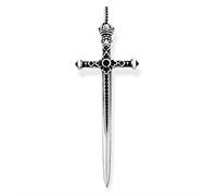 Pendant Royal Sword, Jewelry Vintage 925 Sterling Silver Pendant Symbolism Of Courage Gift For Men Women