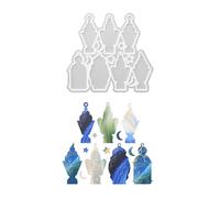 Pendant Silicone Mold Earrings Molds Egyptian Theme Jewelry Making Silicone Keychain for Crafting Lover Resin Earring with Holes