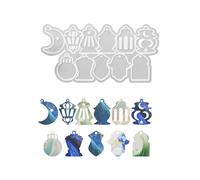 Pendant Silicone Mold Earrings Molds Egyptian Theme Jewelry Making Silicone Keychain for Crafting Lover Resin Earring with Holes