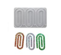 Pendant Silicone Mold Earrings Molds Paper Clip Shape Jewelry Making Molds Silicone Keychain Moulds for Crafting Lover Easy Releasing Mold