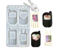 Pendant Silicone Molds for Resin - Decorative Pendants Silicone Mold for Resin Epoxy Casting - Keychain Molds Crafting Supplies, Ornament Keyring Accessories Bag Pendant