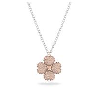 Latisha pendant, Flower, Pink, Mixed metal finish