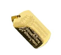 Pendant Thai Buddhist Pendant | Scripture Necklace Pendant | Buddhism Keychain Charm for Women Men Blessing Necklaces, Se référer au descriptif, Refer to the description, Refer to description