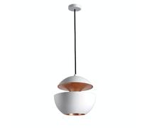 Pendant White & Copper Ø25 cm