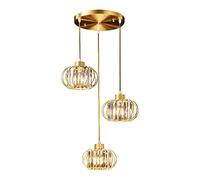 PendantLight, Chandeliers LED All Copper 3 Heads Chandelier Nordic Restaurant Study Room Bar Coffee Shop Clothing Store Creative Personality Luxury Atmospheric Light Pendant Lights(Three-color light)