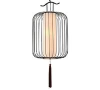 PendantLight, Creative Birdcage DecoratChandelier Retro Wrought Iron Birdcage Hanging Lamp Restaurant Farmhouse Teahouse Milky White Shade Hanging Light(60 * 45CM)