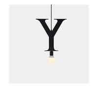 PendantLight, Creative Letter Logo Chandelier Metal Material Hanging Light Adjustable Height Suitable for Queuing Club Bedroom Bedside Hallway(Y)