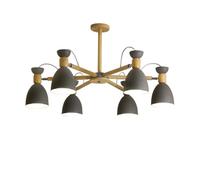 PendantLight, LED Chandelier Wooden Pendant Lighting Metal Green Lampshade Ceiling Hanging Mounted Lamp Shade Bedroom Living Decoration Fixtures Kitchen Dining Room Lighti(Blac