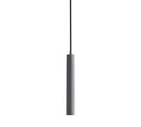 PendantLight, LED Concrete Cement Hanging Pendant Light Creative Round Tube Long Article Chandelier for Corridor Balcony Kitchen Island Industry Decor Lighting(25CM)