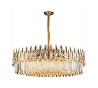 PendantLight, Lights, Chandelier Round Phoenix Tail Shape Pendant Light Luxury Retro Crystal Adjustable Hanging Lighting Fixture for Living Dining Room Kitchen Island(D39.3