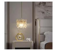 PendantLight, Modern Snowflake Design Crystal Hanging Lamp Aisle Balcony Light Restaurant Bar Chandelier Nordic Bedside Parlor Droplight(Warm,1 Light)