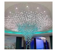 PendantLight, Modern Villa Artistic Cristal Stone Hanging Chandelier for Hotel Lobby Large for Staircase Lamp Crystal(D80 X H80 CM,White)