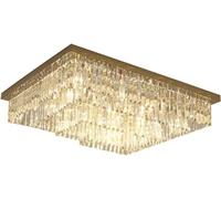 PendantLight, Pendant Lights, 3-Layer Luxury Modern Crystal Ceiling Light Raindrop Crystal Ball Square Chandelier Dimmable Flush Mount Ceiling Light Fixtures for Bedroom Foyer Entry Dining Room (Si
