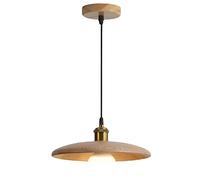 PendantLight, V-intage Wooden Pendant Light Japanese Log Chandelier for Hallway Stairs Bedroom Bedside Dining Room Farmhouse Decorate SuspensLighting(Rubber,28cm/11.02inch)