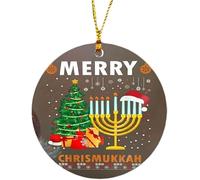 Pendants Christmas Hanukkah Ornament Hanging Star Ornament Interfaith Holiday Decorations Christmas Tree Decorations Gift for Xmas Holiday Wedding Party Home Decors
